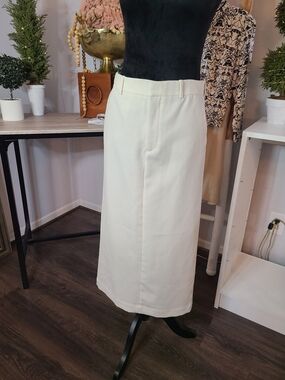 Zara Cream Maxi Pencil Skirt